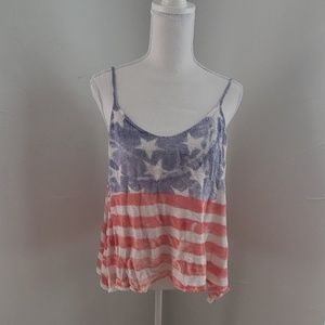 NWT TRUEHITT knit Americana tank sz M